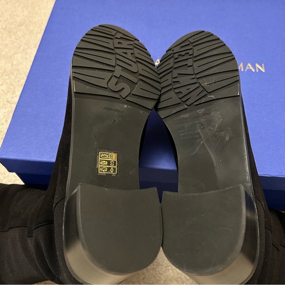 NIB STUART WEITZMAN Halfback 50 50 STRETCH SUEDE BLACK Knee Boot Size 6M - Picture 6 of 7